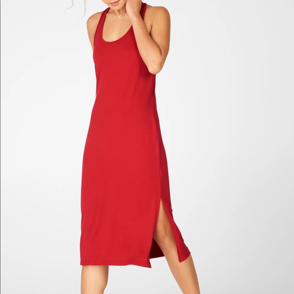 CACEY RACERBACK DRESS - Red